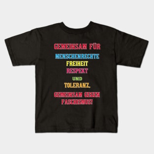 Gemeinsam gegen Faschismus Kids T-Shirt